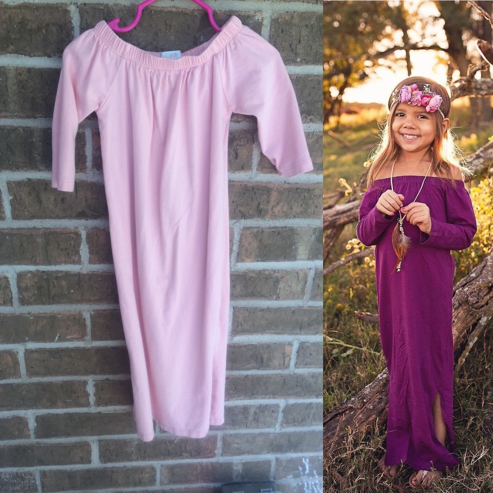 Toddler off the shoulders Maxi Dress